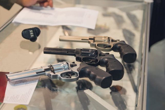 Three pistols